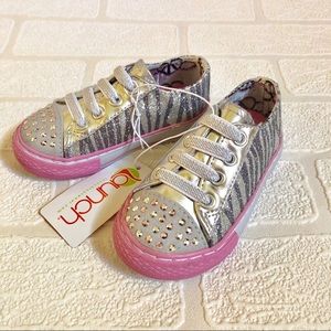 NWT Launch Silver Studded Slip-On Sneakers